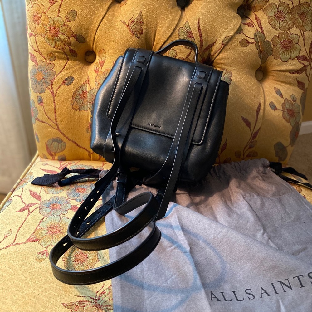 ALL SAINTS Lamb skin mini backpack